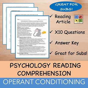 Operant Conditioning - Psychology Reading Passage - 100% EDITABLE