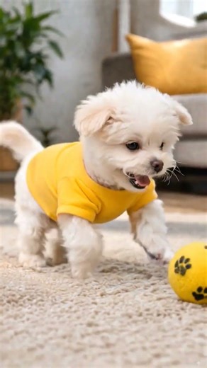 Cute Puppy Playing Football | Adorable Dog Fun Video 🐶⚽ #babydog #adorablepuppy