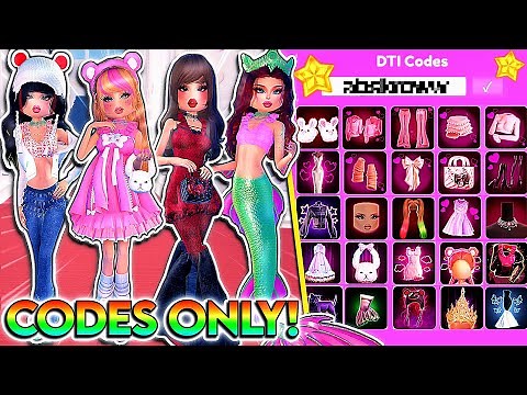 ONLY Wearing CODE ITEMS For EVERY THEME With The NEWER Code Items In DRESS TO IMPRESS! | ROBLOX