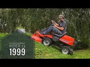 Husqvarna Rider 13 cutting the lawn / klipper gräsmattan 4K 60 fps
