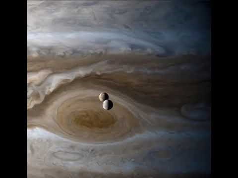 Jupiter with Io and Europa - Cassini Flyby.