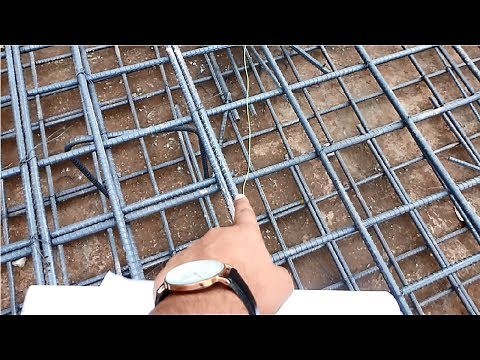 Steel bar over lapping in raft foundation