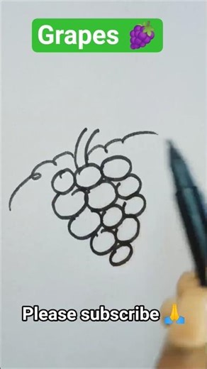 Easy grapes 🍇#drawingforkids#shorts#art #ytshortsindia #funny #kids#drawing #trending music 🎶#viral