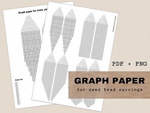 PDF Bead Blank Template, Beading Graph Paper Pattern for 2 Drop Brick Stitch Fringe Earrings, Seed Bead Weaving Graph, Instant Download - Etsy