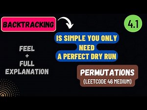 4.1 Permutations | Leetcode 46 | Backtracking using one template series | C++‪@codingsamurais‬