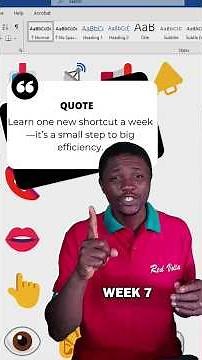 How to apply WhatsApp Emoji's to Word document. Week 7 Shortcut