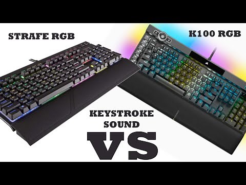 Corsair K100 RGB vs. Corsair STRAFE RGB Keystroke Sound Comparison