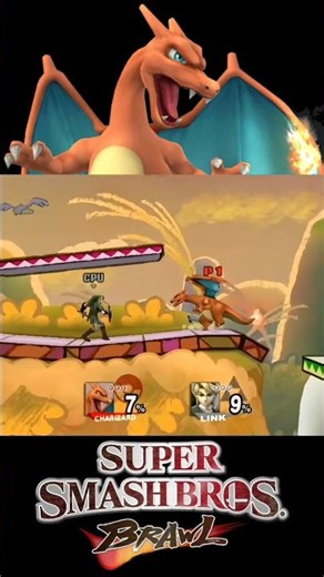 Charizard spikes Link #shorts #ssbb #charizard