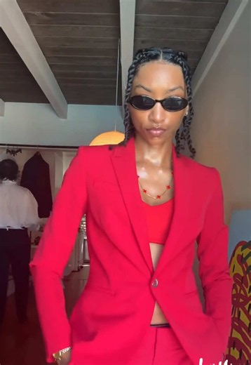 Stunning in Red: A Throwback to Tommy Hilfiger Style