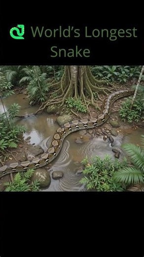 🐍 Longest Snake in the World! 😱 | Giant Python Facts #shorts