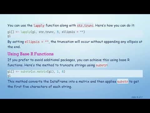 How to Limit String Length in All Cells of a DataFrame in R