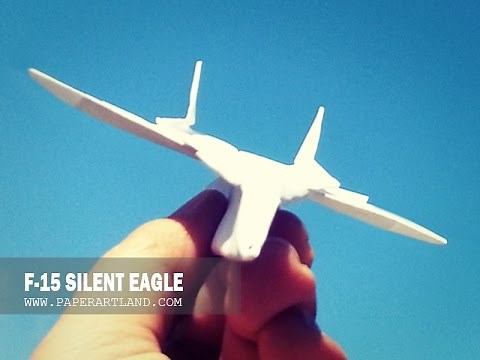 BEST PAPER JET FIGHTER - How to make a paper airplane that Flies FAR | F-15 Silent Eagle