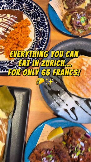 All you can eat Mexican brunch in Zurich for 65 CHF 🇲🇽✨ Authentic flavors, organic corn, and traditional nixtamalization — just like in Mexico. From tamales to huaraches, every bite tastes like home. Available Sundays from 12–3 at Tacos Ramiro y Macario. Would you try this in Switzerland? 🌮 @TACOS RAMIRO Y MACARIO #ZurichFood #ZurichBrunch #ZurichEats #SwitzerlandFood #mexicanfoodlovers