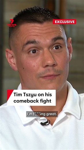 "I'm not good, I’m f***ing great." Tim Tszyu speaks exclusively to 7NEWS about his comeback fight against Anthony Velazquez in Sydney next Wednesday. The 31-year-old remains supremely confident about his championship prospects despite a brutal TKO loss to Sebastian Fundora five months ago. See the full story on 7NEWS.com.au #timtszyu #boxing #combatsports #sydney | 7NEWS Sydney
