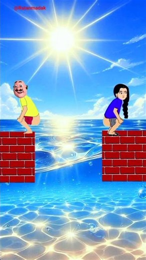Motu Patlu Potty Man vs Potty Girl 😂🚽 | Funny Toilet Comedy #shorts #trending #pottyvideo #short