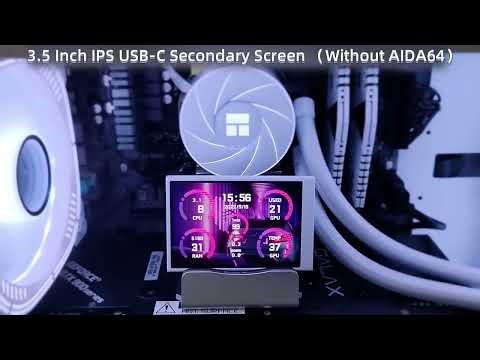 Écran secondaire IPS Type C pour ordinateur, CPU, GPU, RAM, écr