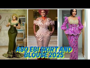 Latest Adorable Skirt and Blouse Aso Ebi Lace Styles 2025
