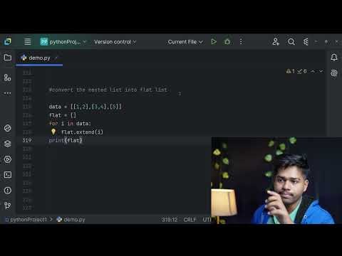 How to convert nested list into flat list using for loop #python