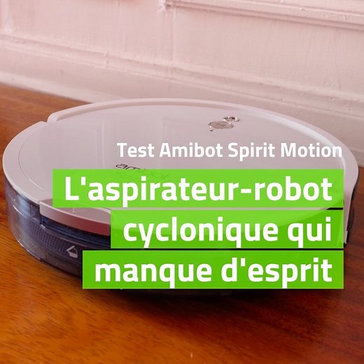 L'Amibot Spirit Motion est un aspirateur-robot efficace sur sol dur. Sa filtration cyclonique est un vrai plus en termes d'entretien. Mais cela ne suffit pas... https://www.lesnumeriques.com/aspirateur-robot/amibot-spirit-motion-p58893/test.html | Les Numériques