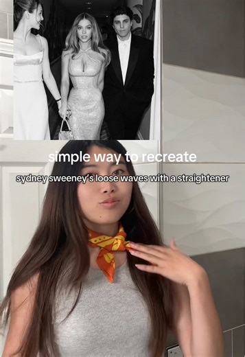 Sydney Sweeney Loose Waves Tutorial with Flat Iron | Easy Hairstyle Tips