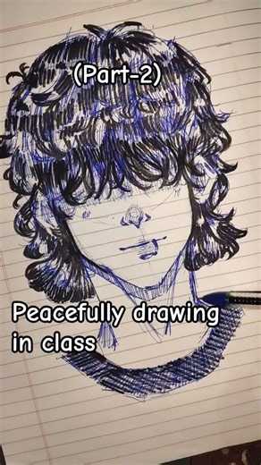 POV :drawing in class#art #penshading #relatable #annoying