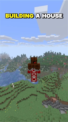 Building a house from completely 5 random blocks - Minecraft #minecraft