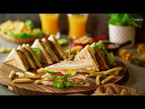 Grilled Chicken Club Sandwich Recipe (Restaurant Style) By SooperChef