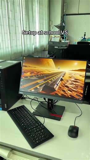 PC Gaming Desk Setup at School vs Home