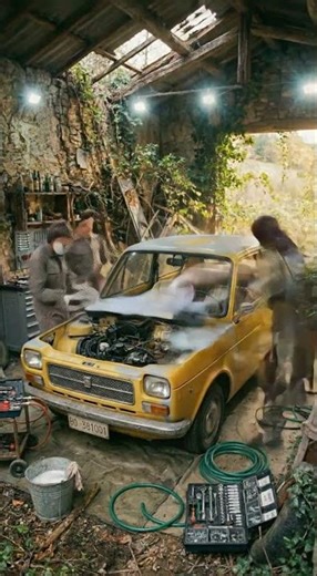 Fiat 127 1971 Restoration - LTX 2.3 AI on 6GB RAM! 🤯 #restoration #vintageautos #shorts