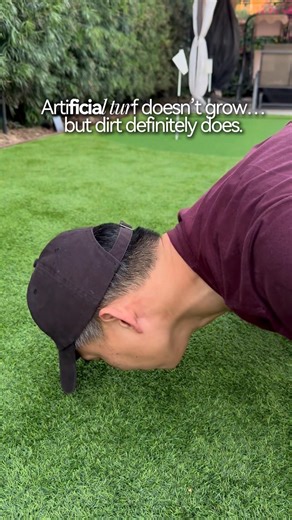 Artificial turf doesn’t grow, but dirt, dust, pollen, and pet debris still build up over time.