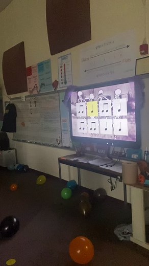 A clip of the annual Halloween bash that choir council organized. Here is a clip of a fun activity involving the choir students ability to recognize symbols in music and count within claps. . . . #chiorcouncil #halloween #nwsa #chorus | NWSA Choral Arts