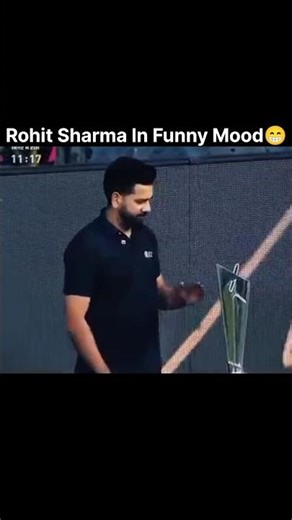 Rohit Sharma Playing with the Trophy😁❤️ #rohitsharma #t20worldcup #fun