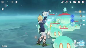 Anemo Slime Gameplay Leak Featuring Mika & Eula - Genshin Impact