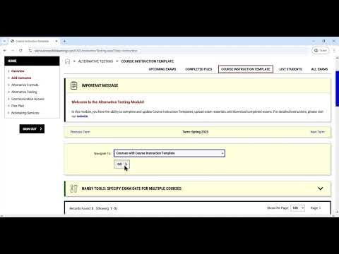 AIM Instructor Alternative Testing Tutorial | The Ohio State University Office of Student Life