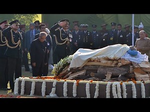 President Mukherjee attends the Cremation Ceremony of late Shri I. K. Gujral, former PM of India