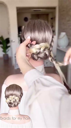 Viral braid bun for girls #hairstyle #ytshorts #tutorial #shortvideo