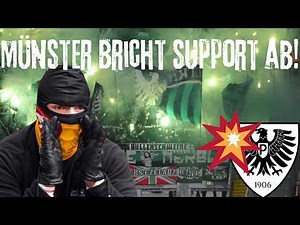 Dresden - Münster | Preußen ultras stop their support! Escalation & pyrotechnics in the away sect...