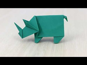 How to Make a Paper Rhino Easy - Origami Rhino Tutorial