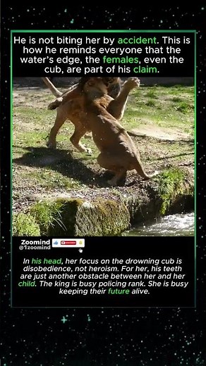 Mother Lion vs King’s Ego #viral #wildlife #lion #animals #animalshorts #omg #wow #facts