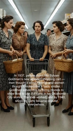 How a simple idea and a clever demo turned the shopping cart into a must-have invention! #ShoppingCart #Innovation #CleverIdeas #RetailHistory #EverydayInventions | Once Upon A Time