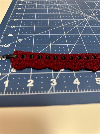 Crochet Lace Choker Necklace (red Lace/black Ribbon) - Etsy