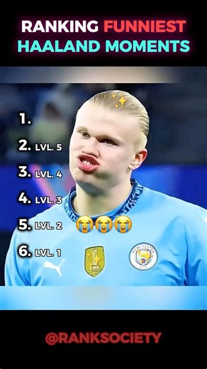 RANKING FUNNIEST HAALAND MOMENTS 😭 #shorts #haaland #funny #memes #footballshorts