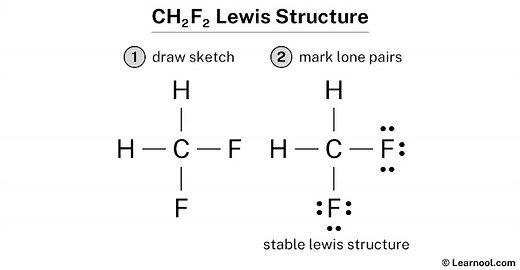 CH2F2 Lewis structure - Learnool