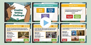 LKS2 Creative Writing Challenges Activity PowerPoint
