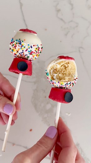 22K views · 228 reactions | Gumball Machine Cake Pops :) Title: This Land Artist: Otis McDonald Link: https://www.facebook.com/sound/collection/?sound_collection_tab=sound_tracks&asset_id=641491028851699&reference=artist_attr | Neurotic Mom | Facebook