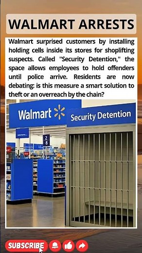 Walmart Installs Holding Cells for Shoplifters
