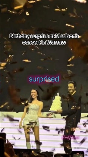 Madison Beer Was NOT Ready for This Birthday Surprise on Stage 😳🎉#madisonbeer #shorts