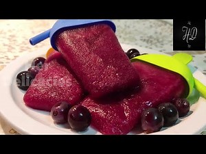 Grape Ice Popsicle Her Delicacies | How to make grape ice candy | Fruit Ice lollies