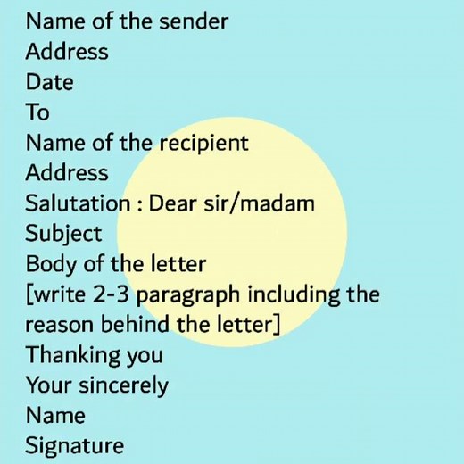 Formal letter format.