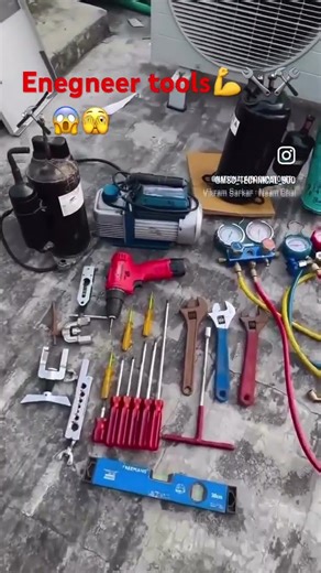 Ac इंस्टॉलशन आवश्यक टूल्स 😳🥱🛠️🔧🔨🧨#airconditioner #actechnician